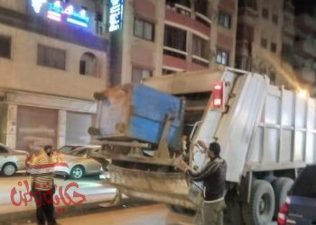 رفع ٣٨٦ حالة إشغال مخالف بدمنهور