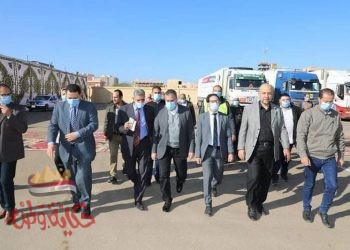 بالصور وصول مساعدات قافلة صندوق تحيا مصر المنوفية