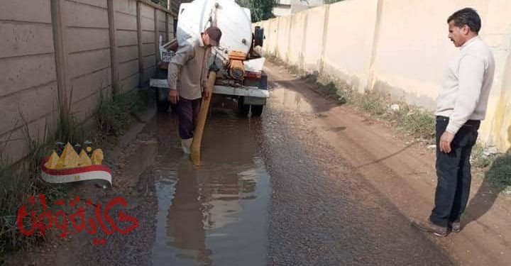 حملات نظافة مكثفة وسحب جميع تراكمات مياة الأمطار بمركز ومدينة المحمودية .