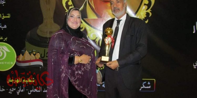 عادل عمار وتكريم جى جى لاشين فى مهرجان أوسكار ايجيبت السينمائي