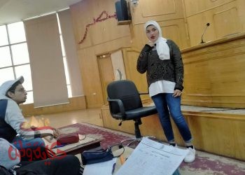 استمرار اختبارات فريق المسرح بجامعة الفيوم