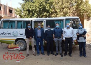 جامعة عين شمس بقرية طحانوب بالقليوبية و فعاليات اليوم الثاني للقافلة الإرشادية