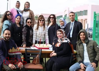 بسمة إبراهيم “وفريق عمل برنامج مع الناس يحتفلان بعيد إنطلاق البرنامج