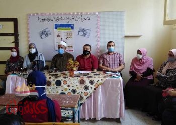 البحيرة : حملات توعوية لمجابهة فيروس كورونا بمدارس مدينة المحمودية