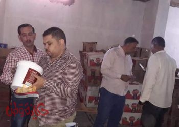 مديرية تموين المنيا ضبط مخزن لبيع المنتجات الغذائية المنتهية الصلاحية