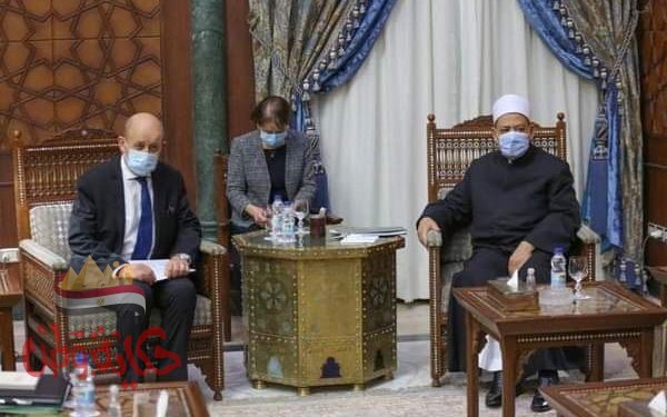 ماذا دار في حوار شيخ الأزهر ووزير الخارجية الفرنسي