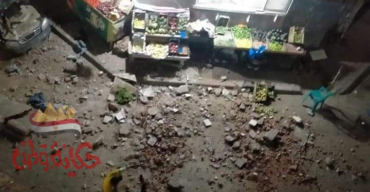 حصريا حكاية وطن  انهيار جزء من منزل بميامي شارع محمد صالح حرب