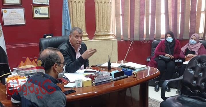 رئيس حي اول طنطا يجتمع مع مندوبي الإشراف علي  اللجان الانتخابية 2020