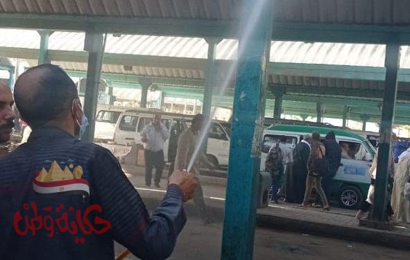 البحيرة : حملة لتعقيم مجمع المواقف – دمنهور