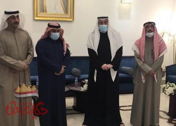 الديحاني والشمري يرافقهم حمود الرشيدي بديوان الشيخ فيصل الحمود المالك الصباح