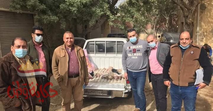 الرقابه التموينية : ضبـــط لحوم غير صالحه للاستهلاك الادمى ولحوم ذبحت خارج المجاز الحكوميه بطاميه