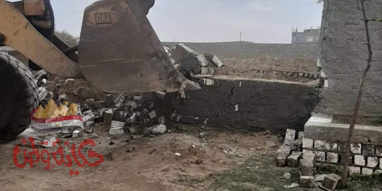 إزالة” 4 “حالات تعدي علي مساحة “2234 “متر مربع بنطاق “4 “مراكزبالبحيرة