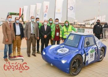 سيارة “هندسة طنطا” تشارك فى سباق رالى القاهرة الثالث للسيارات الكهربائية محلية الصنع