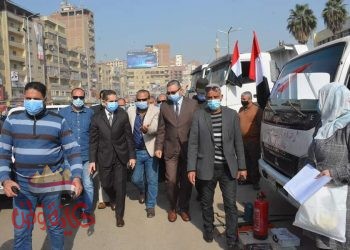 رحمي  ونائبه يتفقدان اصطفاف المعدات بالمحلة الكبرى