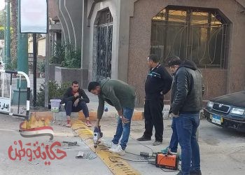 تركيب مطبات" الشوكة "لمنع الاتجاه العكسي إعادة تنظيم عدد من مسارات واتجاهات السيارات