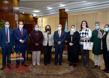رئيس جامعة طنطا يستقبل وفد المجلس القومى للمرأة بالغربية