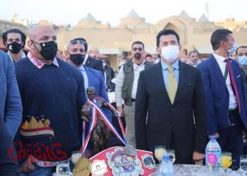 وزير الرياضة يشهد المؤتمر الصحفى العالمى لـ«البيج رامى» فى الأهرامات
