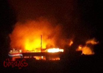 اندلاع حريق، بمخزن