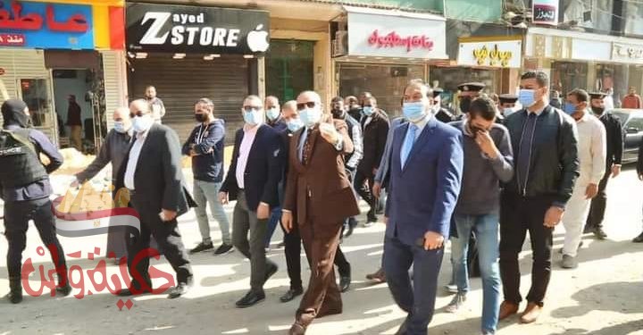 محافظ كفر الشيخ يتفقد أعمال التطوير بالشوارع وبالمحاور الجديدة