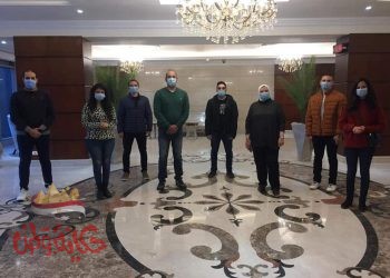 اللمسات النهائية لتدريبات المتطوعين بصالة العاصمة الادارية لبطولة العالم لكرة اليد