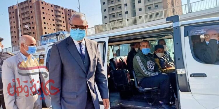 محافظ القليوبيه : يوجه بتجميل المنطقه وزراعة أشجار بها و يتابع التزام السائقين والركاب بارتداء الكمامات بموقف مسطرد