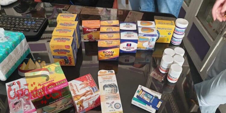 ضبط 35 صيدليه مخالفة وأدوية مخدرة ومهربة بمركز بسيون غربية