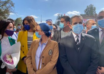 وزيرتا البيئة والهجرة فى جولة تفقدية لقرية صفط تراب