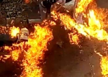 بلطجي يلقي مولوتوف على صاحب فرن عيش لتأخيره عن دوره بالسنطة