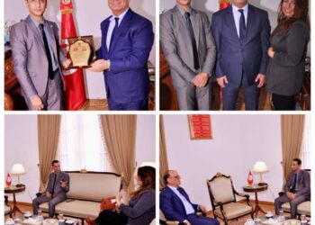 لقاء رئيس منظمة الضمير العالمي لحقوق الإنسان مع سفير تونس