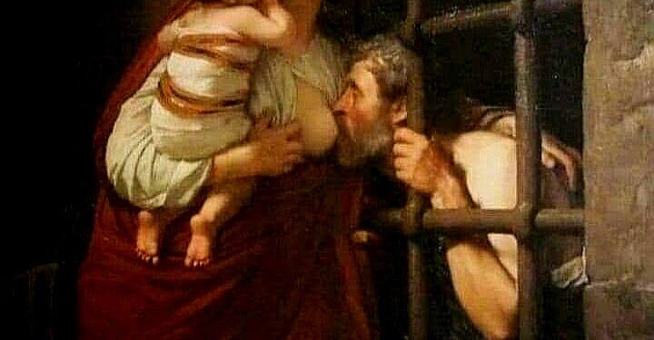 حكاية لوحة ( مُرضعة أبيها )