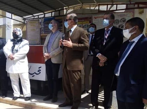 محافظ كفر الشيخ ووكيل التعليم يشاركان في طابور الفترة الثانية