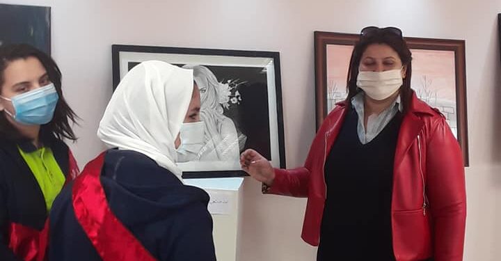 أفتتاح المعرض التشكيلي بقصر ثقافة شرق النيل أحتفالا بعيد بنى سويف القومي