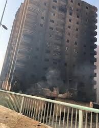 قيام الدوله بتفجير عقار فيصل المحترق