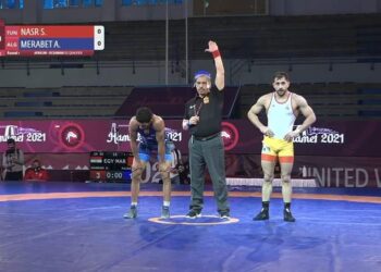 عاجل المصارع هيثم فهمي يهرم بطل المغرب