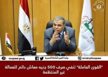 “القوى العاملة” ترد علي ما تم تداوله بصرف المنحة كمعاش دائم.