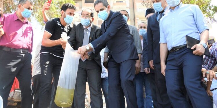 محافظ الغربية يشهد إلقاء ٤ مليون زريعة سمك في قناة طنطا الملاحية