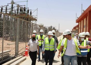 منيع وطاهر: يتفقدون مشروع تنفيذ محطة محولات كهرباء بقدرة 525 ميجا فولت لتغذية الصناعية الثامنه.