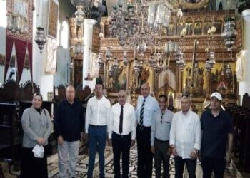رئيس المحكمة الدستورية العليا يزور دير سانت كاترين ومتحف السادات