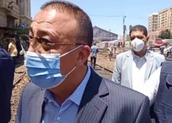محافظ الإسكندرية يصل موقع حادث قطاري محطة مصر بالإسكندرية.
