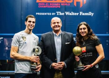 احتفاء القنصلية العامة في شيكاجو بفوز اللاعب علي فرج واللاعبة نور الشربيني ببطولتي العالم للاسكواش