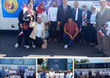 حزب حماة وطن يتوجه إلى استاد القاهرة لحضور احتفال فاعلية حياة كريمة برعاية الرئيس السيسي