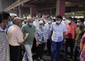 راشد يتفقد موقع انشاء ممشي جديد بالمريوطية وكوبري المشاة