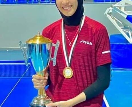 بنت الإسكندرية مريم يونس بطلة الجمهورية بتنس الطاولة تحت ١٥ سنة