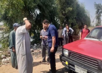 إنقلاب سيارة ربع نقل محمله بالخضار داخل مياة النوبارية دون وقوع إصابات.