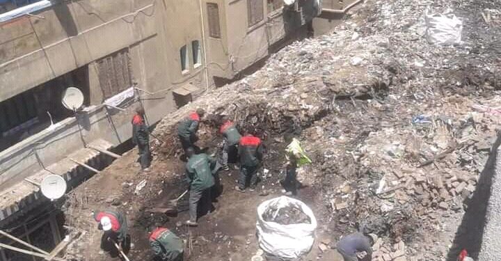 ١٥٦طن من القمامه تتسبب في تلوث البيئه بمحافظة الجيزه