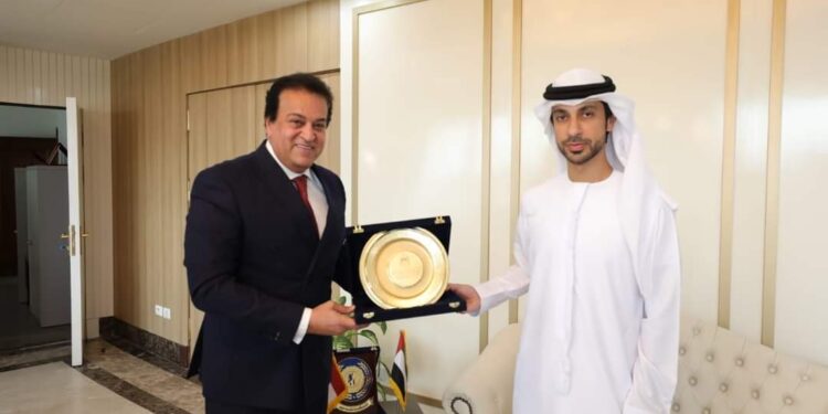 وزير التعليم العالي يرحب بالمشاركة في معرض “اكسبو دبي” خلال استقباله للملحق الثقافي الاماراتي.