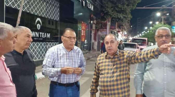 جولة ليلية لمحافظ الشرقية بمدينتي الزقازيق والقنايات.