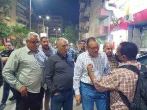 جولة ليلية لمحافظ الشرقية بمدينتي الزقازيق والقنايات.