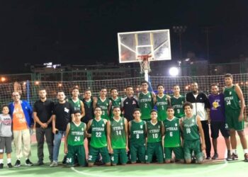 شباب ناشئي سلة الاتحاد السكندري يغردون منفردين.