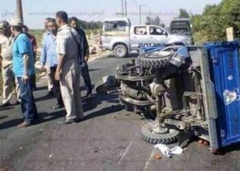 حادث مروع علي طريق الكرنك ابو تشت بقنا